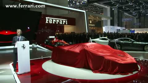 法拉利日內(nèi)瓦車展LaFerrari 發(fā)布現(xiàn)場