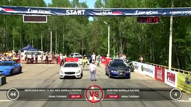 豪車大亂斗 奧迪 RS6 Gorilla Racing vs CLS 63 AMG vs Gallardo TT Total Race vs 911 Turbo